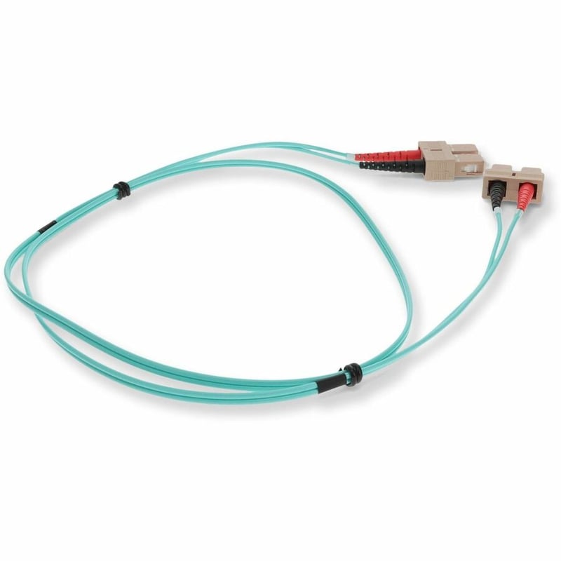AddOn 9m SC to SC Aqua OM3 Duplex OFNR (Riser-Rated) Fiber Patch Cable - Thumbnail 5