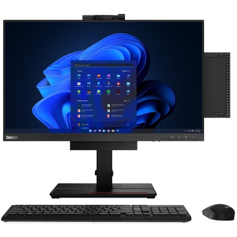 Lenovo ThinkCentre M70q Gen 3 11T3000XUS Desktop Computer - Intel Core i5 12th Gen i5-12400T - 8 GB - 128 GB SSD - Tiny - Black - Thumbnail 5