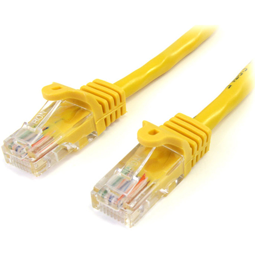 StarTech.com 15 ft Yellow Snagless Cat5e UTP Patch Cable - Thumbnail 1