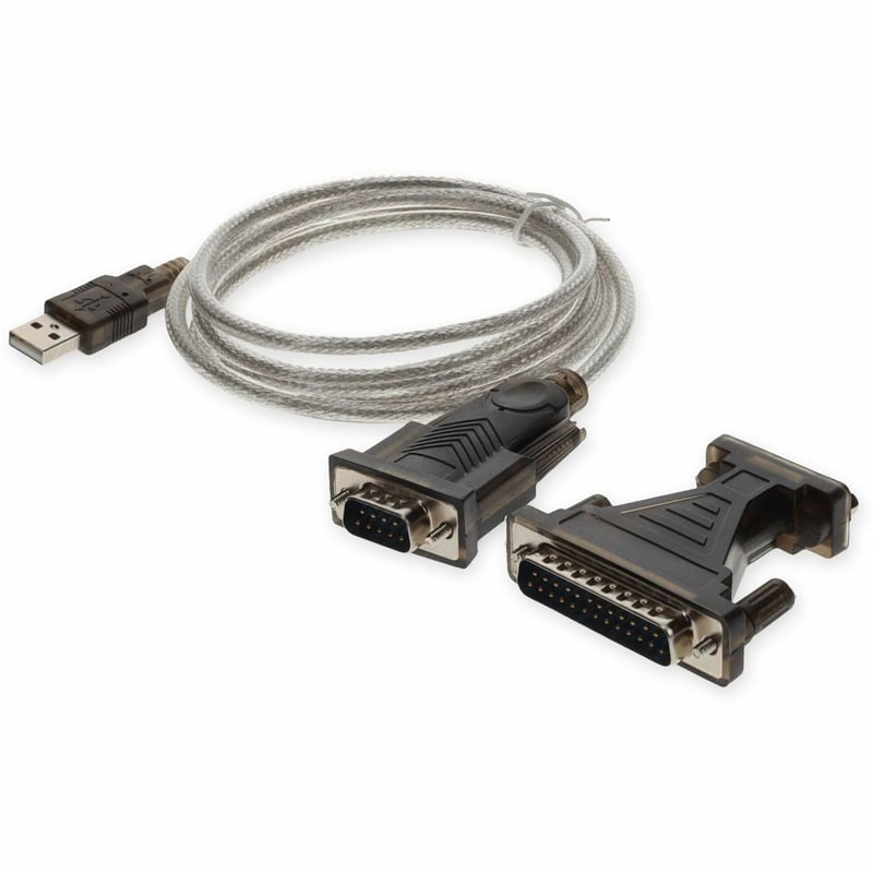 AddOn 6ft USB 2.0 (A) Male to DB-25 Male Adapter Cable - Thumbnail 1