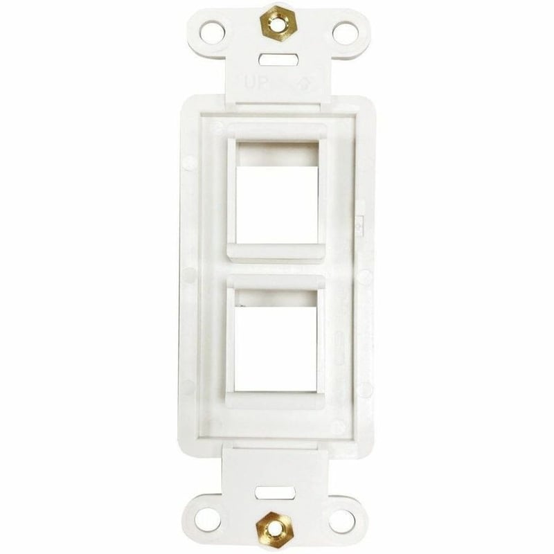 Tripp Lite by Eaton Safe-IT 2-Port Antibacterial Wall-Mount Insert, Decora Style, Vertical, Ivory, TAA - Thumbnail 2