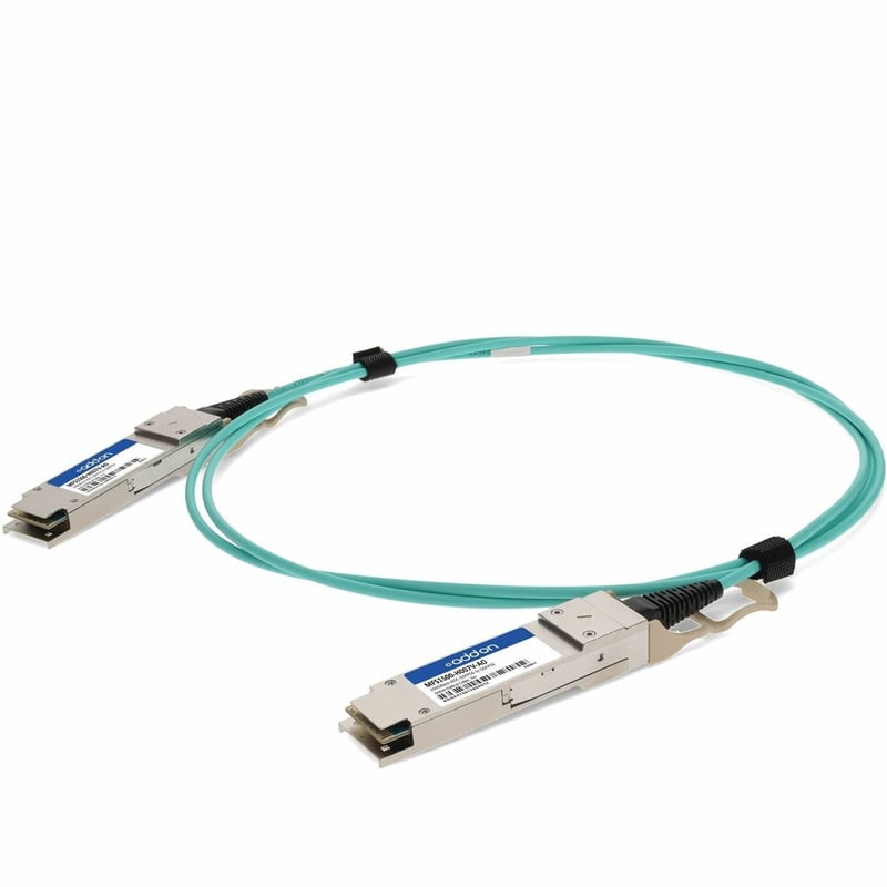 AddOn Mellanox® MFS1S00-H007V Compatible TAA 200GBase-AOC QSFP56 Infiniband® HDR Active Optical Cable (850nm, MMF, 7m) - Thumbnail 1