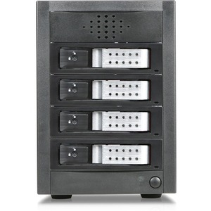 RAIDage JAGE5BT4HDSL-DE Drive Enclosure 12Gb/s SAS, SATA/600 - Mini-SAS HD Host Interface Tower - Black, Silver - Thumbnail 1