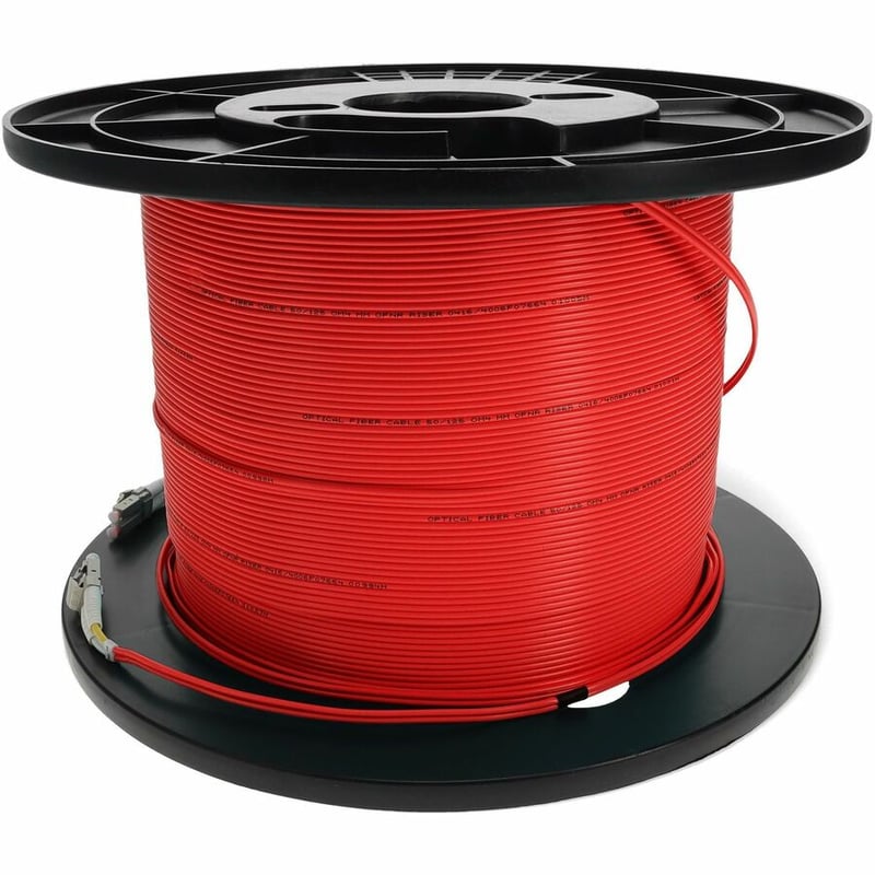 AddOn 80m LC to LC Red OM4 Duplex OFNR (Riser-Rated) Fiber Patch Cable - Thumbnail 2