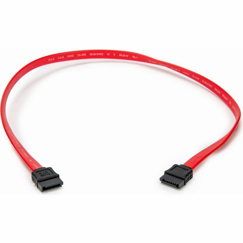 18IN (46CM) SATA ATA CABLE SATA 3.0 6GBPS BANDWIDTH RED - Thumbnail 3