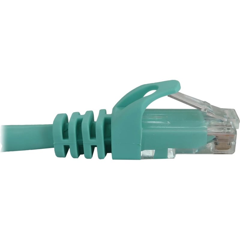 Eaton Tripp Lite Series Cat6a 10G Snagless Molded UTP Ethernet Cable (RJ45 M/M), PoE, Aqua, 50 ft. (15.2 m) - Thumbnail 4