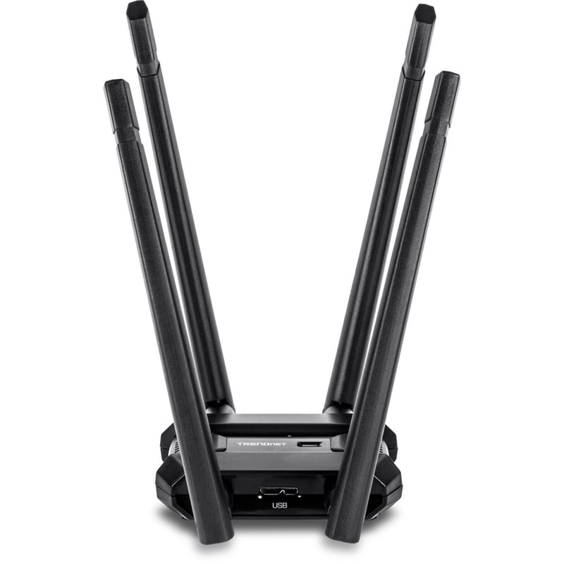 TRENDnet AC1900 High Power Dual Band Wireless USB Adapter, TEW-809UB, Stream 4K HD Video, Windows Compatible, USB 3.0 to USB Type A, Black - Thumbnail 5