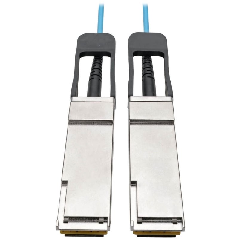 Eaton Tripp Lite Series QSFP+ to QSFP+ Active Optical Cable - 40Gb, AOC, M/M, Aqua, 3M (9.84 ft.) - Thumbnail 1
