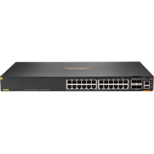 HPE 6300F 24-port 1GbE Class 4 PoE and 4-port SFP56 Switch - Thumbnail 1