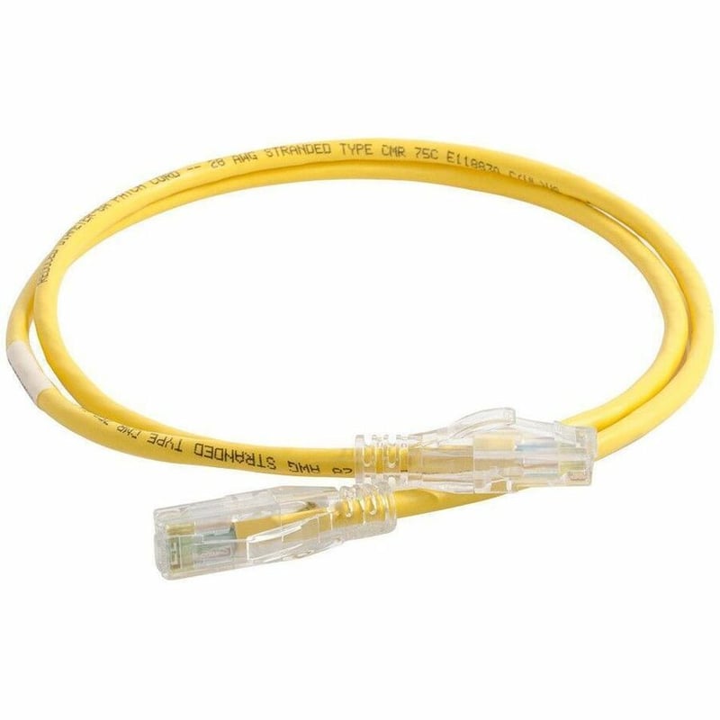 Ortronics 28awg Reduced diameter C6A/10G Channel Cord Yellow 9ft - Thumbnail 1