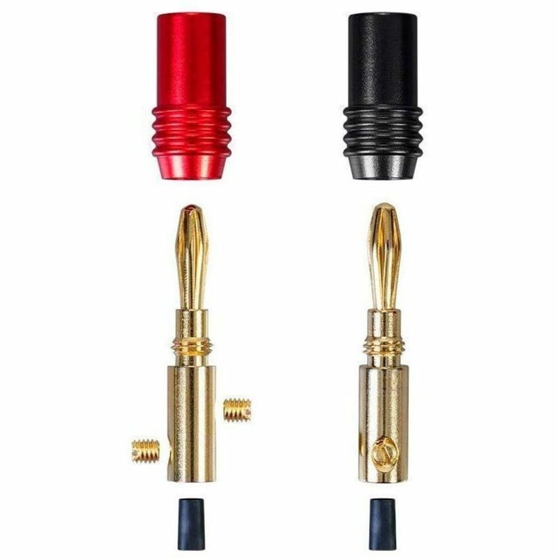 MONOPRICE 2 PAIR AFFINITY SERIES 24K GOLD SPEAKER BANANA PLUG - Thumbnail 3