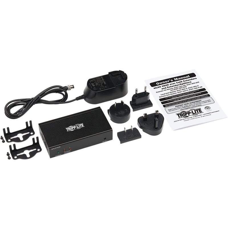 Tripp Lite by Eaton 2-Port HDMI over Cat6 Splitter/Extender 4K 60 Hz HDR PoC Multi-Resolution Support 125 ft. TAA - Thumbnail 4