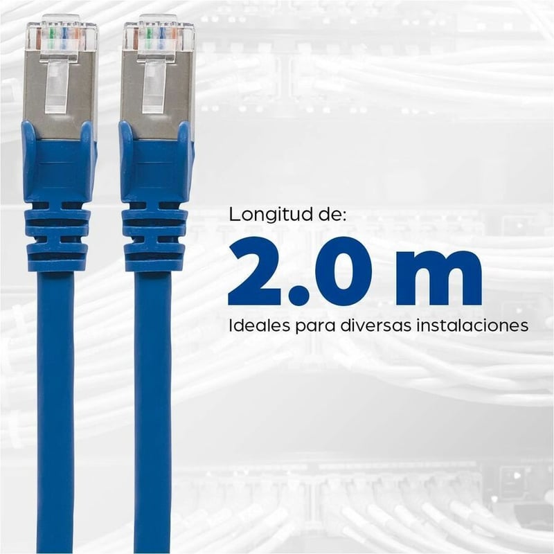 AUGMENTED CATEGORY 6, CAT6A S/FTP PATCH CABLE, 7 FT, BLUE COPPER, 26 AWG, SNAG-F - Thumbnail 5