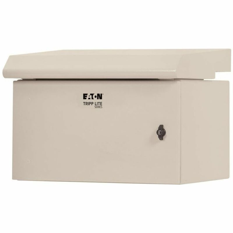 Tripp Lite by Eaton SmartRack Industrial Enclosure with Lock - NEMA 3R, Wall Mount, Metal Construction, Hinged Back, Internal Fans, 28 in. Depth, 6U, Gray - Thumbnail 2