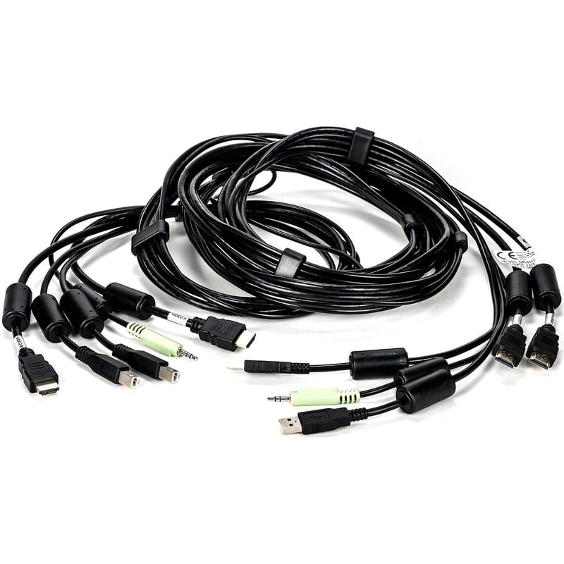 Vertiv Avocent USB Keyboard and Mouse, Dual HDMI and Audio Cable, 10 ft. for Vertiv Avocent SV and SC Series Switches - Thumbnail 1