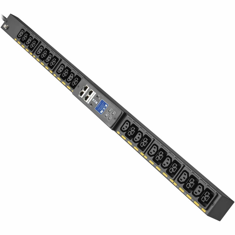 Eaton Single-Phase Managed Rack PDU G4, 100-240V, 24 Outlets, 16A, 3.8kW, C20/L6-20 Input, 10 ft. Cord, 0U Vertical - Thumbnail 1