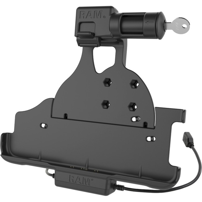 RAM Mounts EZ-ROLL'R Power + Data Key-Locking Cradle for Samsung Tab Active Pro - Thumbnail 1