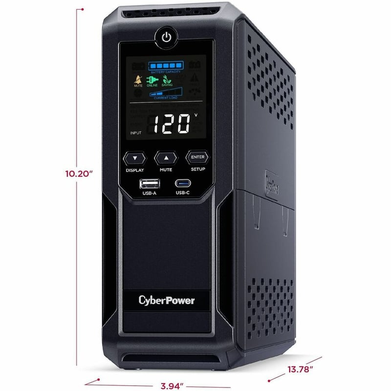 CyberPower Intelligent LCD UPS CP1500AVRLCD3 1500VA Mini-tower UPS - Thumbnail 3