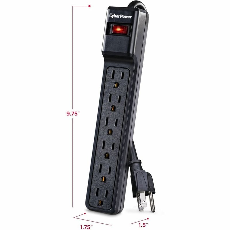 CyberPower CSB604 Essential 6 - Outlet Surge with 900 J - Thumbnail 3