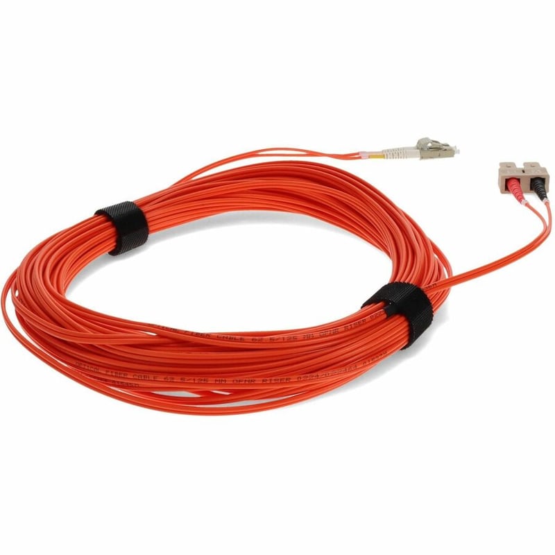 AddOn 25m SC to LC Orange OM1 Duplex OFNR (Riser-Rated) MMF Fiber Patch Cable - Thumbnail 5