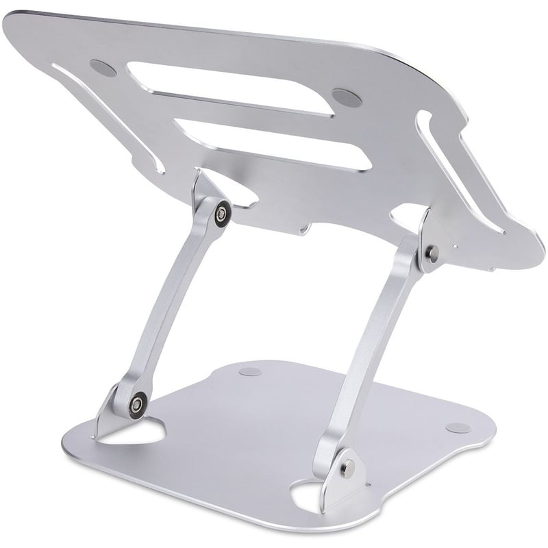 StarTech.com Laptop Stand for Desk, Ergonomic Laptop Stand Adjustable Height, Aluminum, Up to 22lb/10kg, Foldable Notebook Riser/Lift - Thumbnail 4