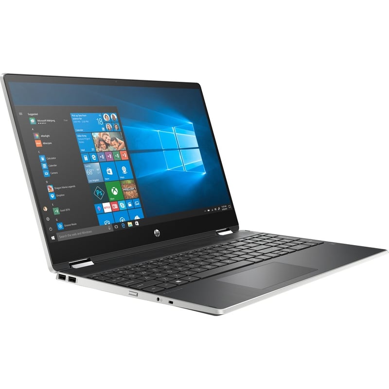 HP Pavilion x360 15-dq1000 15-dq1010nr 15.6" Touchscreen Convertible 2 in 1 Notebook - Intel Core i5 10th Gen i5-10210U - 8 GB - 256 GB SSD - Natural Silver - Thumbnail 2