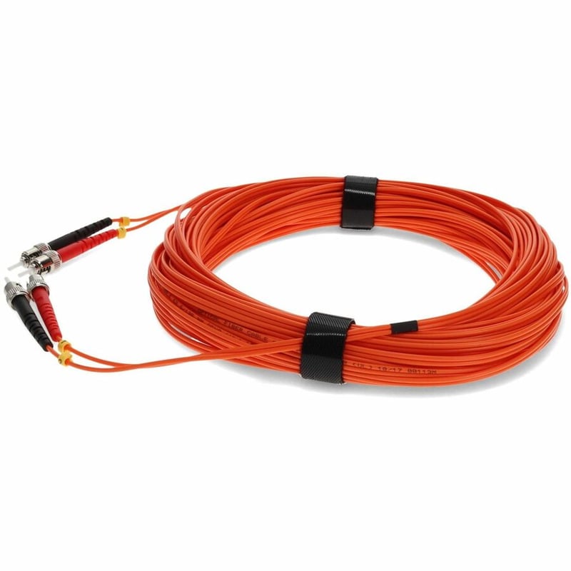AddOn 30m ST to ST Orange OM1 Duplex OFNR (Riser-Rated) MMF Fiber Patch Cable - Thumbnail 2