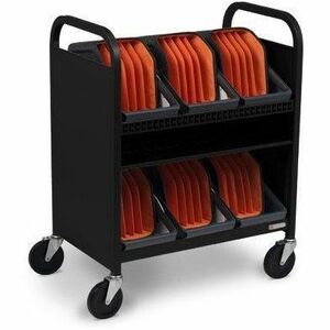 Bretford CUBE Transport Cart with Caddies - TVCT30CAD - Thumbnail 1