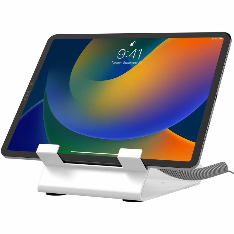 CTA Digital Security Cable Locking Desk Mount (White) - Thumbnail 1