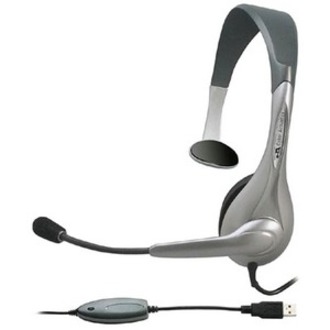 Cyber Acoustics AC-840 Usb Mono Headset Internet Communication & Boom Mic - Thumbnail 2