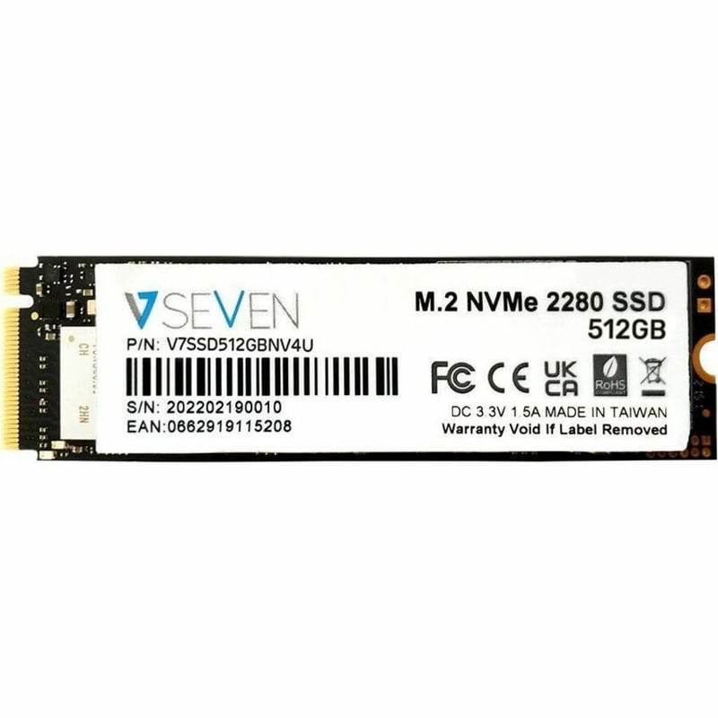 V7 V7SSD512GBNV4U 512 GB Solid State Drive - M.2 Internal - PCI Express NVMe (PCI Express NVMe 4.0 x4) - TAA Compliant - Thumbnail 1