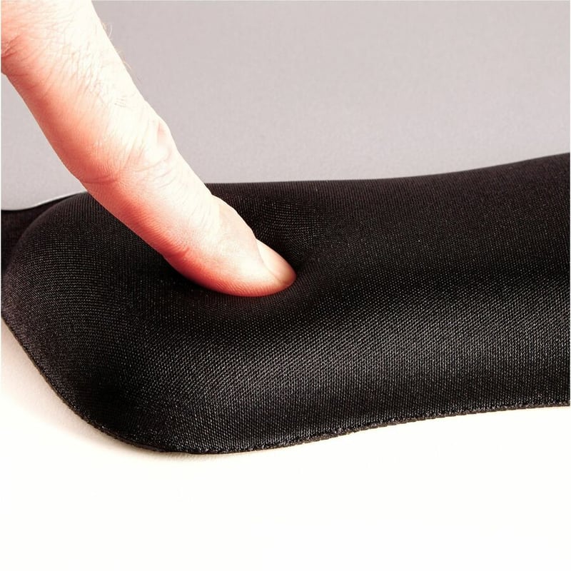 Fellowes Memory foam Mouse Pad/Wrist Rest- Silver Streak - Thumbnail 4