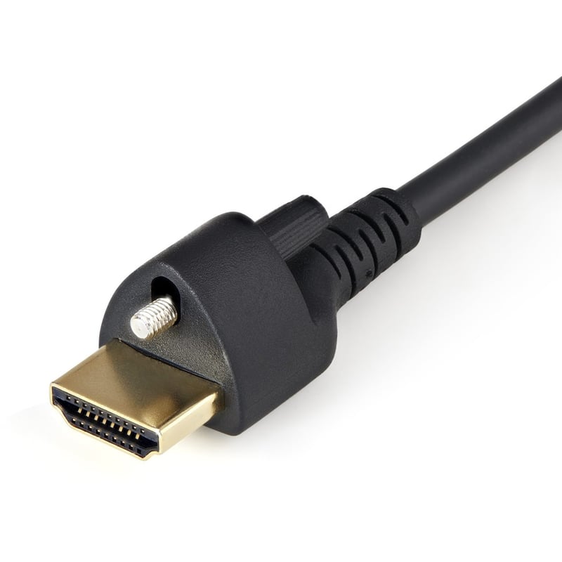 StarTech.com 1m(3ft) HDMI Cable with Locking Screw, 4K 60Hz HDR High Speed HDMI 2.0 Cable with Ethernet, Secure Locking Connector, M/M - Thumbnail 2