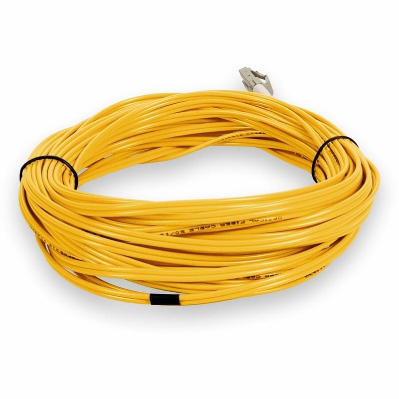 AddOn 15m LC to LC Yellow OM4 Duplex OFNR (Riser-Rated) TAA Fiber Patch Cable - Thumbnail 4
