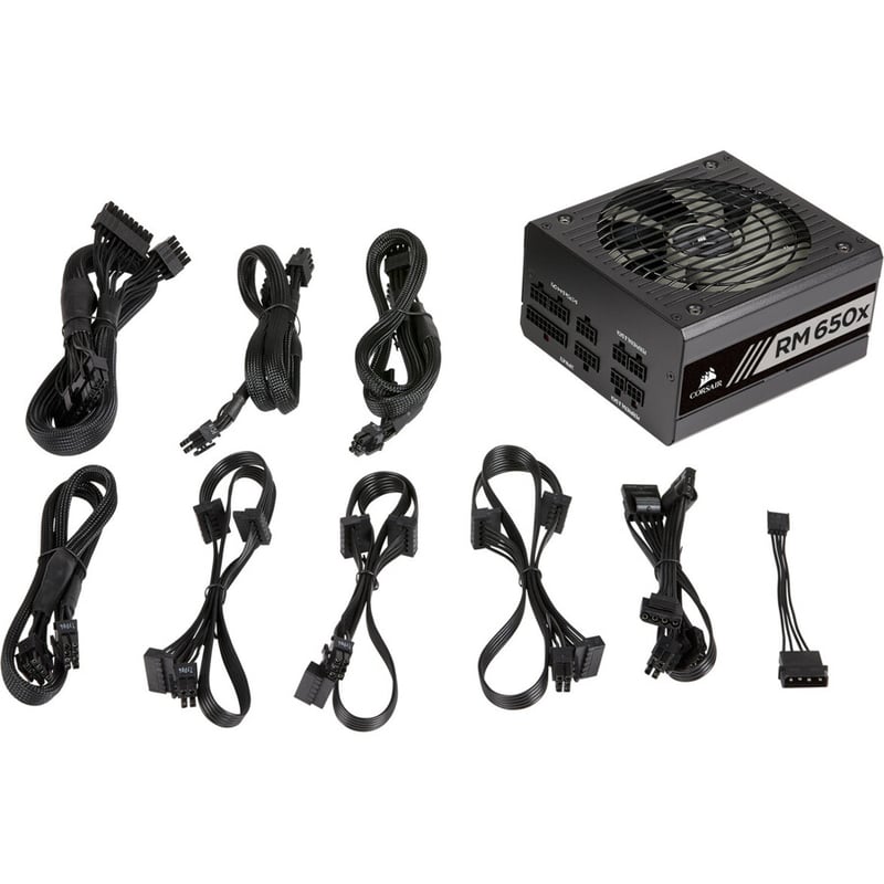 CORSAIR RMX SERIES, RM650X, 650 WATT, 80+ GOLD CERTIFIED, FULLY MODULAR POWER SU