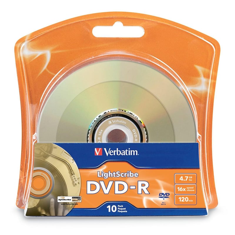 Verbatim 96939 DVD Recordable Media - DVD-R - 16x - 4.70 GB - 10