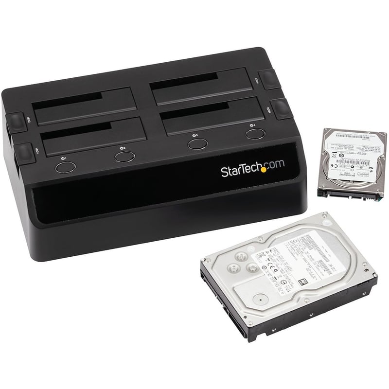 StarTech.com 4-Bay USB 3.0 to SATA Hard Drive Docking Station, 2.5/3.5" SATA III (6Gbps) SSD/HDD Dock, USB Hard Drive Bay, Top-Loading - Thumbnail 4