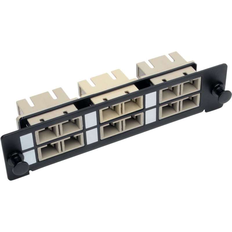 Tripp Lite by Eaton High-Density Fiber Adapter Panel (MMF/SMF) 6 SC Duplex Connectors Black - Thumbnail 1
