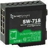 HARDENED 8 PORT GB ENT SWITCH DIN RAIL MOUNTABLE +5V TO +30V DC