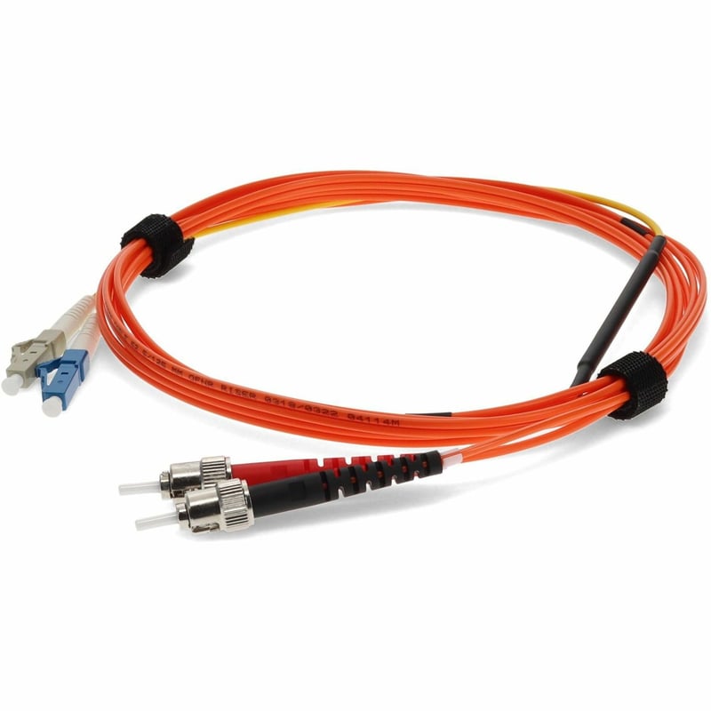AddOn 3m LC (Male) to ST (Male) Orange OM1 & OS1 Duplex Fiber Mode Conditioning Cable - Thumbnail 1