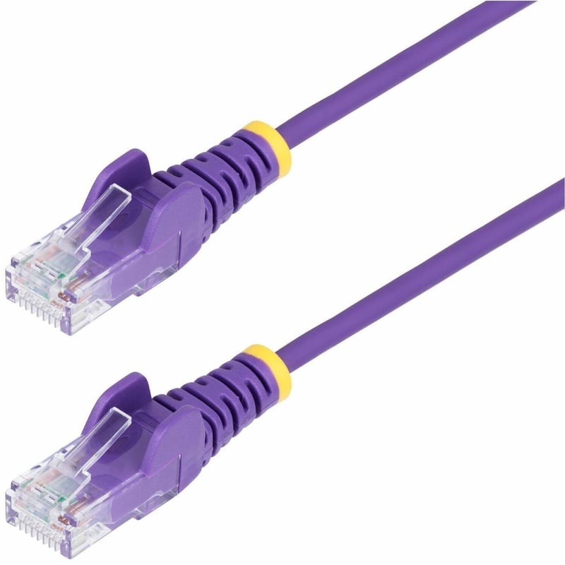 SLIM CAT6 CABLE PURPLE LSZH SLIM SNAGLESS RJ45 UTP PATCH CABLE - Thumbnail 1