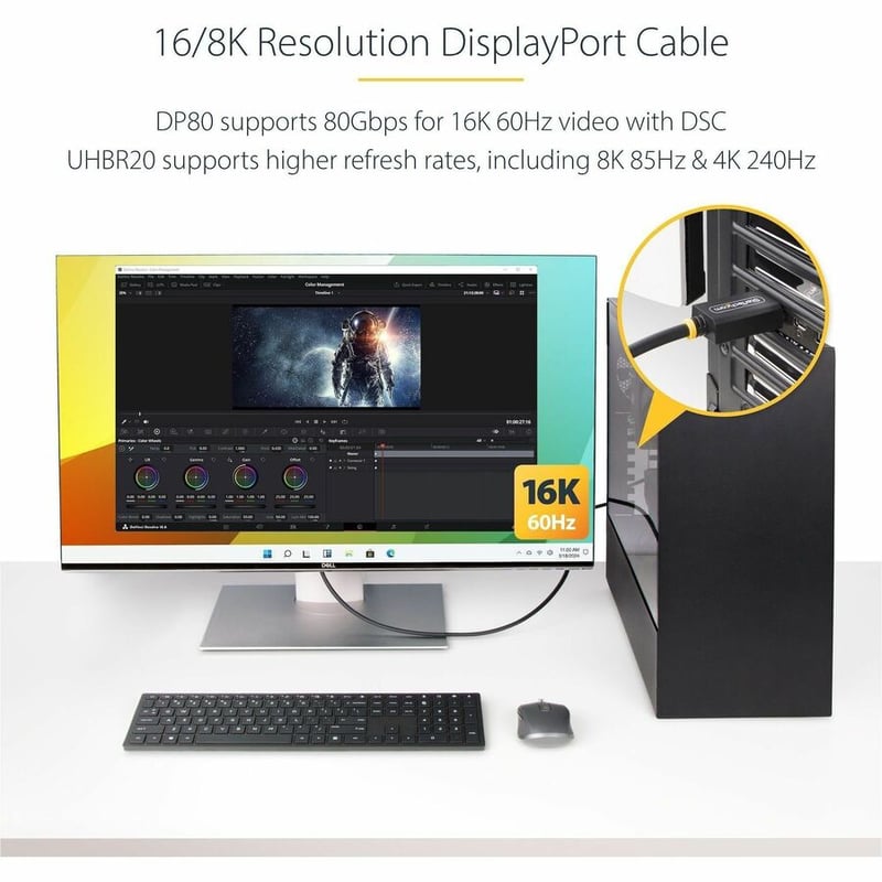 DISPLAYPORT 2.1 CABLE 8K 60HZ VESA CERTIFIED/DP 2.1/DP80/UHBR20 - Thumbnail 3