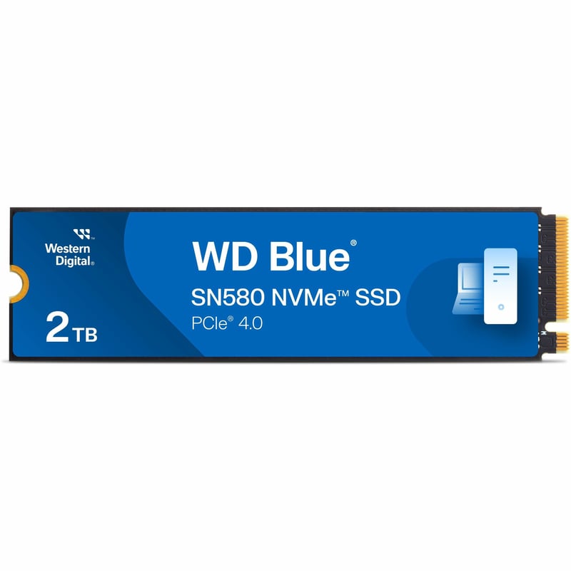 WD Blue SN580 WDS200T3B0E 2TB Solid State Drive - M.2 2280 Internal - PCI Express NVMe (PCI Express NVMe 4.0 x4) - Thumbnail 1