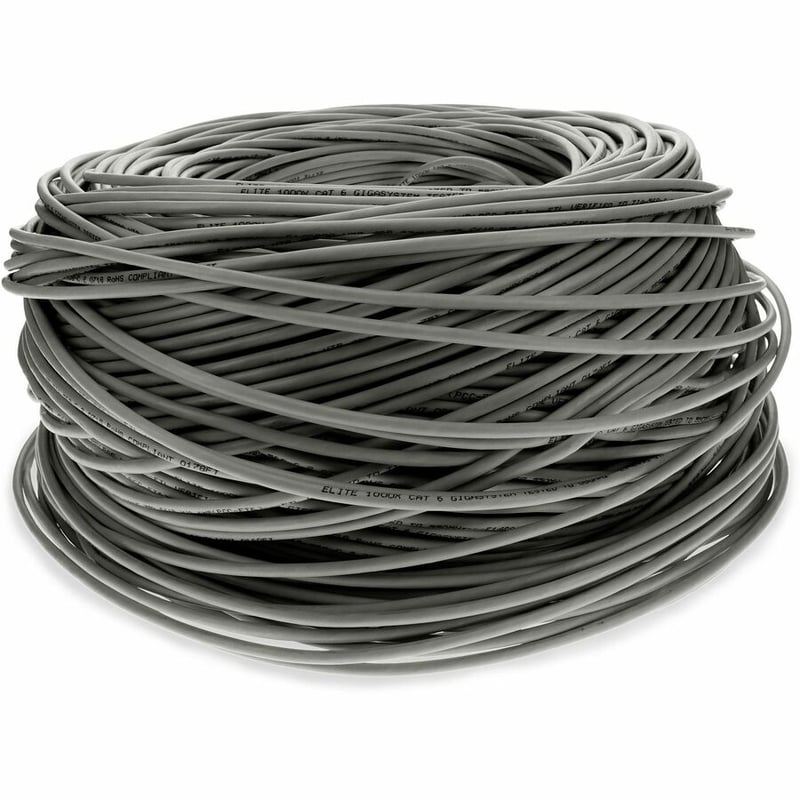 AddOn 1000ft Non-Terminated Gray CAT 6 Shielded PVC Bulk Cable - Thumbnail 3