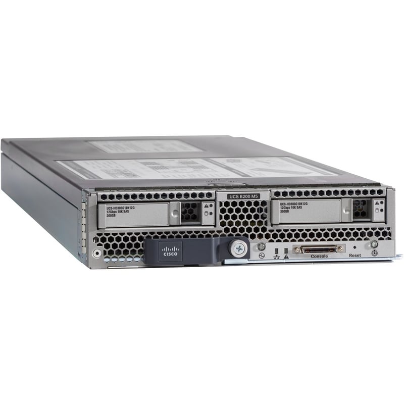 Cisco B200 M5 Blade Server - 2 x Intel Xeon Gold 5122 Quad-core (4 Core) 3.60 GHz - 192 GB Installed DDR4 SDRAM - Serial ATA, 12Gb/s SAS Controller - 2 Processor Support - 3 TB RAM Support - 10 Gigabit Ethernet - Matrox G200e 8 MB Graphic Card 6X32GB - Thumbnail 4