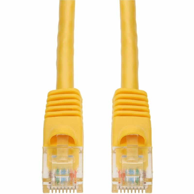 AddOn 5ft Yellow CAT 5E PVC Ethernet Cable Snagless Bubble Boot RJ-45 M/M - Thumbnail 1