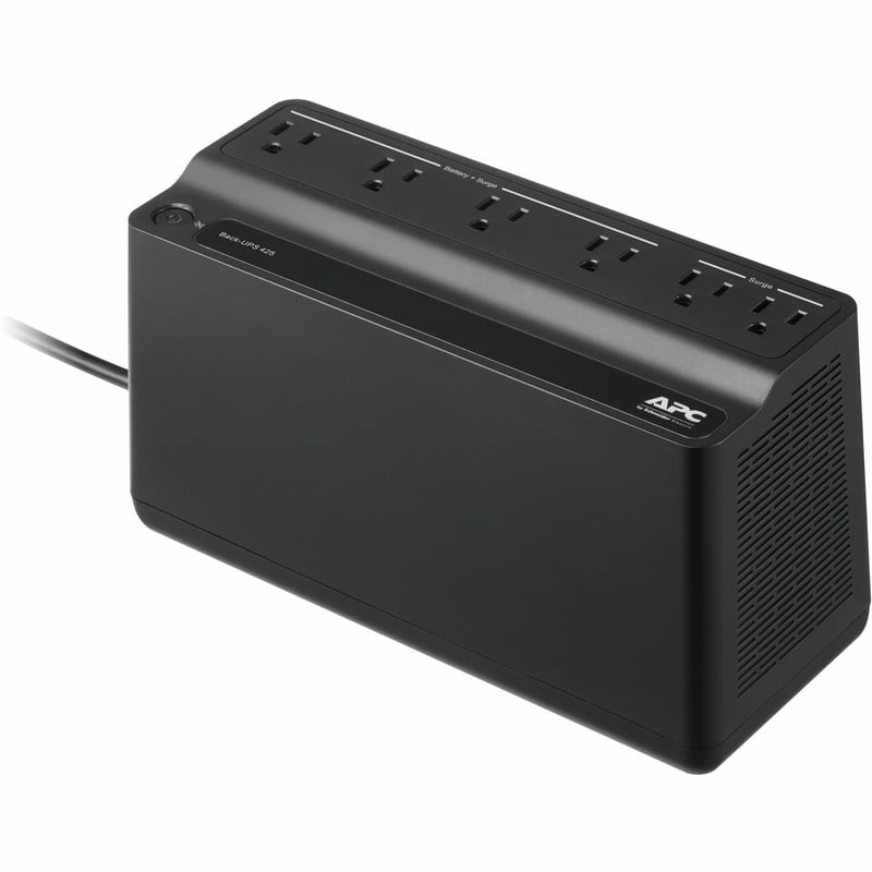 APC by Schneider Electric Back-UPS, 6 Outlets, 425VA, 120V - Thumbnail 1