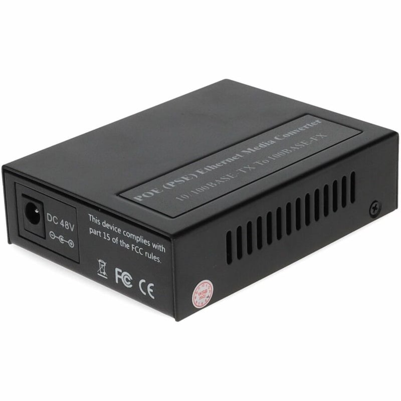 AddOn 10/100Base-TX(RJ-45) to 100Base-FX(SC) MMF 1310nm 2km POE Media Converter - Thumbnail 5