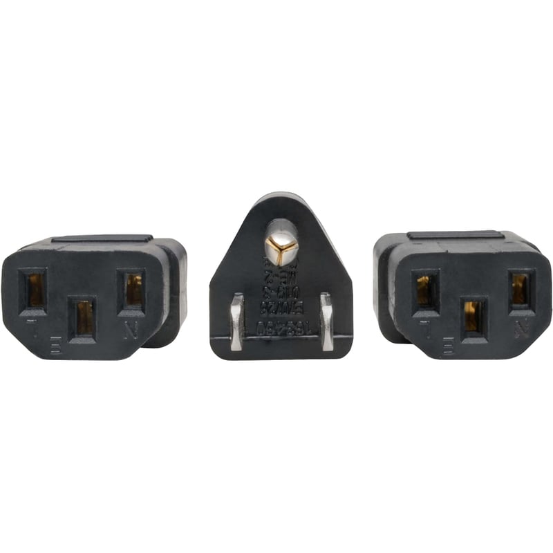Eaton Tripp Lite Series Power Cord Splitter, C14 to 2xC13 PDU Style - 10A, 250V, 18 AWG, 18-in. (45.72 cm), Black - Thumbnail 3