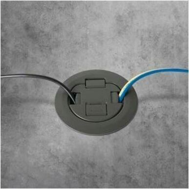 Wiremold 4AT Surface Style Evolution Poke-Thru Cover-Gray - Thumbnail 2